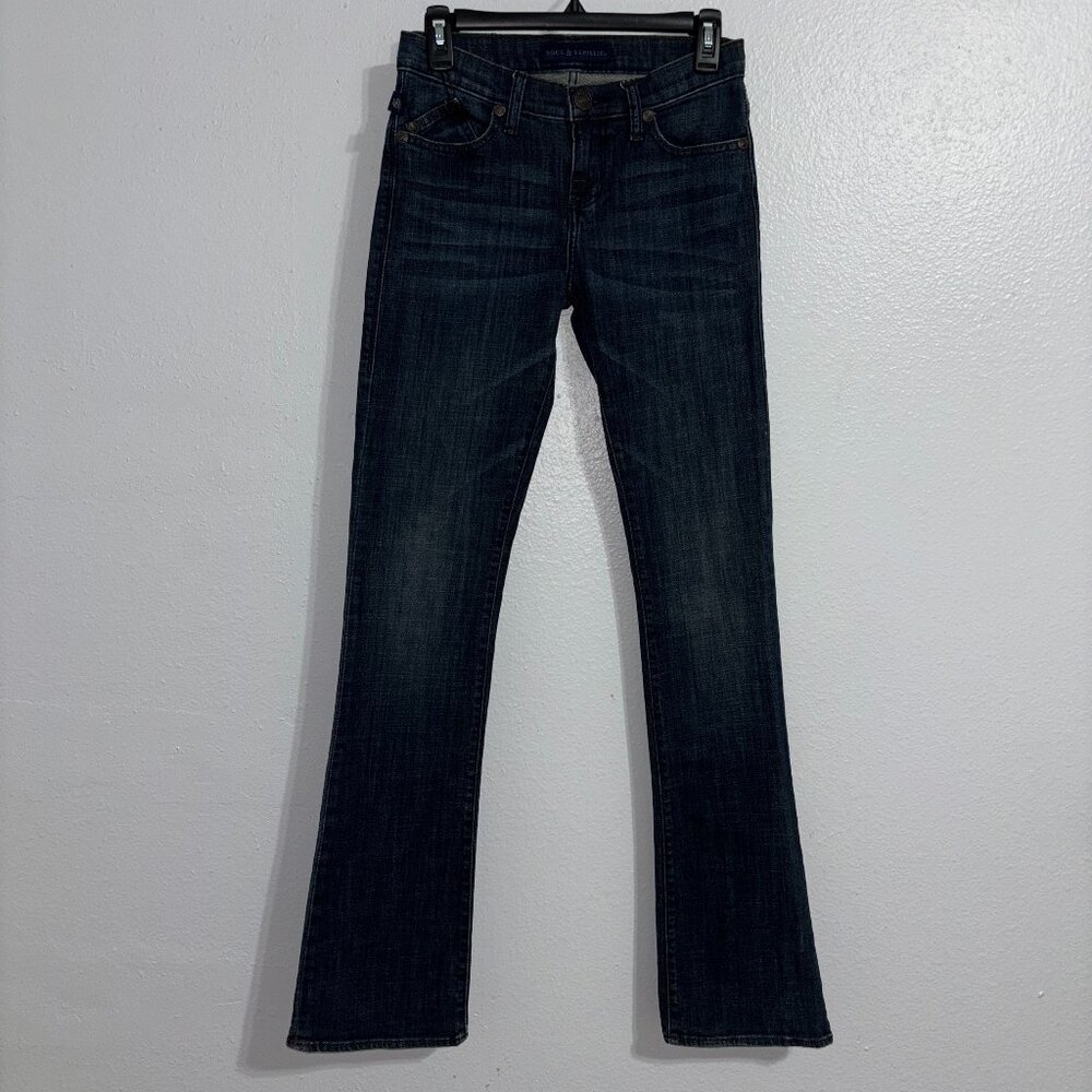 Rock & Republic Kasandra Jeans Women’s 2L Dark Wash Bootcut Stretch Denim Long